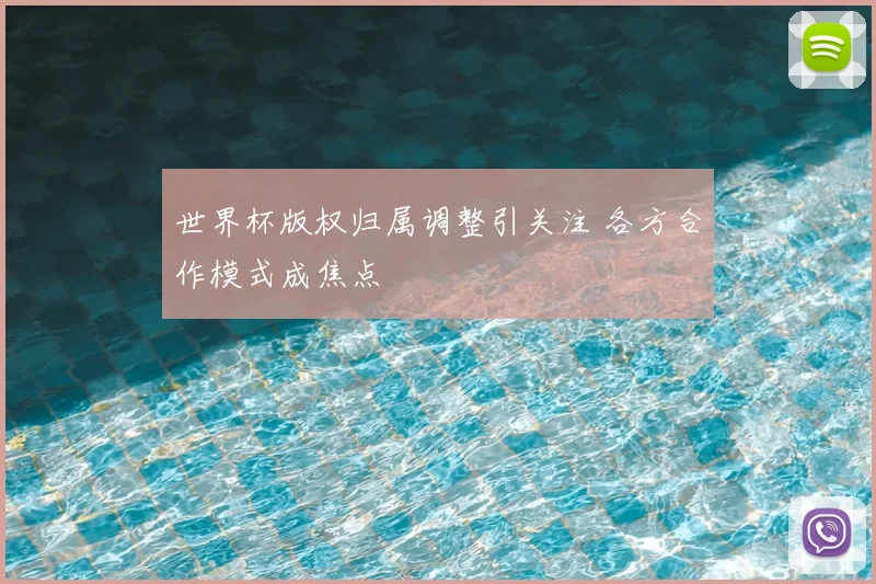 世界杯版权归属调整引关注 各方合作模式成焦点